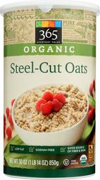 365 Everyday Value, Organic Steel Cut Oats, 30 oz Casepack