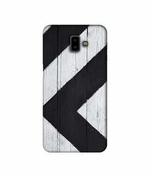 Amazon Brand - Solimo Designer Black Paint Texture on Wood 3D Printed Hard Back Case Mobile Cover for Samsung Galaxy J6 Plus