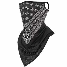 OUXX Ear Loop Neck Gaiter, Reusable Washable Cloth Face Scarf Bandana Balaclava Men's Women's for Dust Wind Fishing, 1 Piece