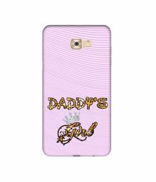 Amazon Brand - Solimo Designer Daddy's Girl in Glitter Pattern 3D Printed Hard Back Case Mobile Cover for Samsung Galaxy C7 Pro