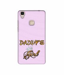 Amazon Brand - Solimo Designer Daddy's Girl in Glitter Pattern 3D Printed Hard Back Case Mobile Cover for Vivo V3