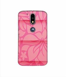 Amazon Brand - Solimo Designer Pink Flower Banch Print On Cloth 3D Printed Hard Back Case Mobile Cover for Motorola Moto G4 Plus (with Logo Cut)