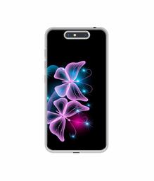 Amazon Brand - Solimo Designer Butterflies Neon Light UV Printed Soft Back Case Mobile Cover for Micromax Dual 4 E4816