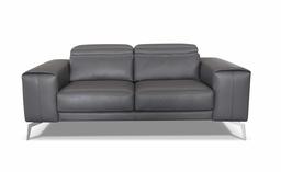 Amazon Brand - Alkove Elvas Leather Sofa, 2 Seater Maxi, Grey