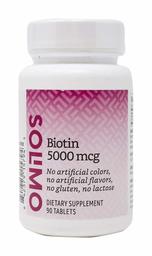 Amazon Brand - Solimo Biotin 5000mcg – Hair, Skin, Nails – 90 Tablets, Three Month Supply