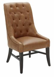 Amazon Brand – Rivet Modern Leather Tufted Dining Chair, 43