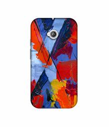 Amazon Brand - Solimo Designer X Multicolor Texture 3D Printed Hard Back Case Mobile Cover for Motorola Moto E 2nd Generation