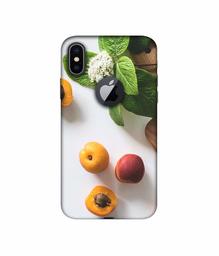 Amazon Brand - Solimo Designer Peal Fruit 3D Printed Hard Back Case Mobile Cover for Apple iPhone X (Logo Cut)