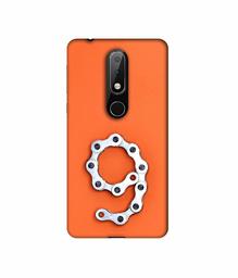 Amazon Brand - Solimo Designer Number Nine 3D Printed Hard Back Case Mobile Cover for Nokia 6.1 Plus