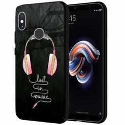 Amazon Brand - Solimo Designer Music Headphone Printed Hard Back Case Mobile Cover for Redmi Note 5 Pro (D1216)