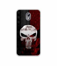 Amazon Brand - Solimo Designer Punisher Skull UV Printed Soft Back Case Mobile Cover for Comio C2 Lite