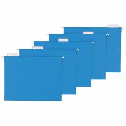 AmazonBasics Hanging File - Basic, 1/5 Tab, Blue, Letter, 25 per Box