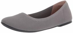 Amazon Essentials Women's Ballet Flat, Light Grey Knit, 8 B US