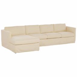 Amazon Brand – Stone & Beam Andover Slipcover Left-Facing Sofa-Chaise Sectional, 126