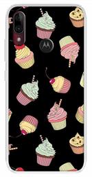 Amazon Brand - Solimo Designer Multicolor Cupcake Pattern Printed Soft Back Case Mobile Cover for Motorola Moto E6s / Motorola Moto E6 Plus