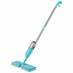 Umi.Essentials Dual-Sided Spray Mop for Wet & Dry Mopping with Two Reusable Microfibre Pads and Refillable 600ml Bottle