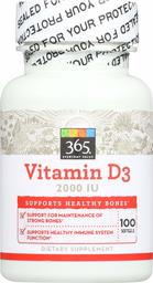 365 Everyday Value, Vitamin D3 2000 IU, 100 ct