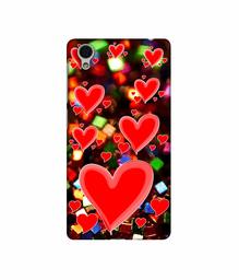 Amazon Brand - Solimo Designer Heart Texture on Glitters 3D Printed Hard Back Case Mobile Cover for Vivo Y51L