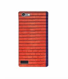 Amazon Brand - Solimo Designer Red and Purple Brick 3D Printed Hard Back Case Mobile Cover for Oppo Neo 7