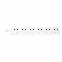 Amazon Basics 6 socket 2 Meter Extension lead