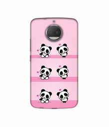 Amazon Brand - Solimo Designer Panda Pattern UV Printed Soft Back Case Mobile Cover for Motorola Moto G5S Plus