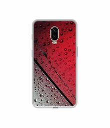 Amazon Brand - Solimo Designer Water Drop On Glass UV Printed Soft Back Case Mobile Cover for OnePlus 6T