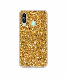 Amazon Brand - Solimo Designer Golden Sparkle UV Printed Soft Back Case Mobile Cover for Samsung Galaxy M40