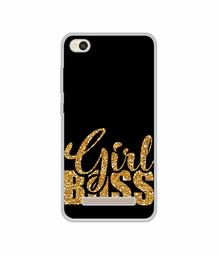 Amazon Brand - Solimo Designer Sparkle Girl Boss UV Printed Soft Back Case Mobile Cover for Mi Redmi 4A