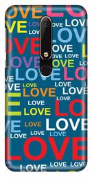 Amazon Brand - Solimo Designer Love Pattern Design 3D Printed Hard Back Case Mobile Cover for Nokia 6 (2018)