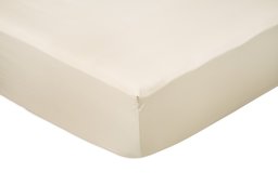 AmazonBasics 400TC Cotton Sateen Wrinkle Free Fitted Sheet, Beige