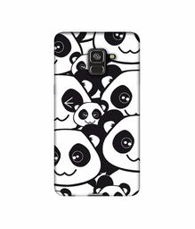 Amazon Brand - Solimo Designer Panda Texture 3D Printed Hard Back Case Mobile Cover for Samsung Galaxy A8 Plus