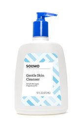 Amazon Brand - Solimo Gentle Skin Cleanser, All Skin Types, Fragrance Free, Dermatologist Tested, Non-comedogenic, 16 Fluid Ounces