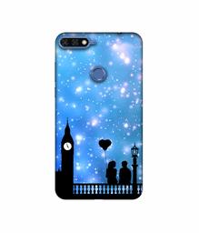 Amazon Brand - Solimo Designer Love Couple Vector 3D Printed Hard Back Case Mobile Cover for Huawei Honor 7A