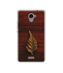 Amazon Brand - Solimo Designer Leaf on Wood UV Printed Soft Back Case Mobile Cover for Panasonic Eluga Ray X