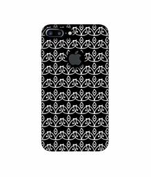 Amazon Brand - Solimo Designer White Flowers Pattern 3D Printed Hard Back Case Mobile Cover for Apple iPhone 7 Plus (Logo Cut)