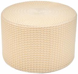 AmazonBasics Knit Foam Floor Pouf Ottoman, Beige