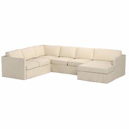 Amazon Brand – Stone & Beam Andover Slipcover Left-Facing U-Shaped Sectional, 134