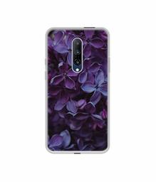 Amazon Brand - Solimo Designer Purple Flowers UV Printed Soft Back Case Mobile Cover for OnePlus 7 Pro