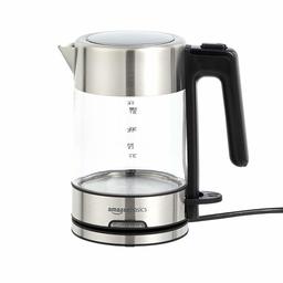 AmazonBasics Electric Glass and Steel Kettle - 1.0 Liter