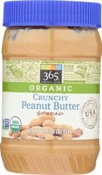 365 Everyday Value, Organic Crunchy Peanut Butter, 16 oz