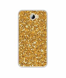 Amazon Brand - Solimo Designer Golden Sparkle UV Printed Soft Back Case Mobile Cover for Huawei Honor Bee 4G