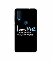 Amazon Brand - Solimo Designer Quotes 3D Printed Hard Back Case Mobile Cover for Motorola One Vision