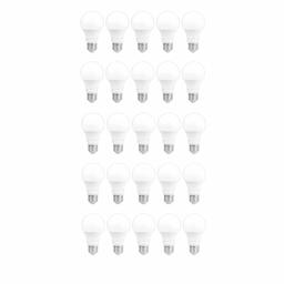 AmazonCommercial 60 Watt Equivalent, 10000 Hours, Non-Dimmable, 800 Lumens, A19 LED Light Bulb - Pack of 25, Daylight