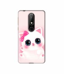 Amazon Brand - Solimo Designer Babby Kitty 3D Printed Hard Back Case Mobile Cover for Nokia 6.1 Plus