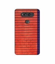 Amazon Brand - Solimo Designer Red and Purple Brick 3D Printed Hard Back Case Mobile Cover for LG V20