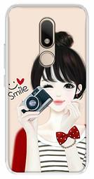 Amazon Brand - Solimo Designer Multicolor Girl Smile Design Printed Soft Back Case Mobile Cover for Motorola Moto M