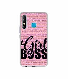 Amazon Brand - Solimo Designer Girl Boss On Pink Sparkle UV Printed Soft Back Case Mobile Cover for Infinix Hot 8