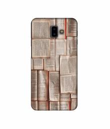 Amazon Brand - Solimo Designer Books Texture 3D Printed Hard Back Case Mobile Cover for Samsung Galaxy J6 Plus