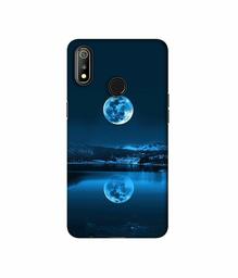 Amazon Brand - Solimo Designer Moon Pattern Print 3D Printed Hard Back Case Mobile Cover for Realme 3 / Realme 3i