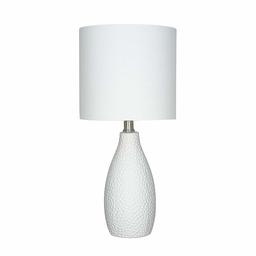 Amazon Brand – Ravenna Home Textured Ceramic Base Table Lamp with LED Light Bulb, 18